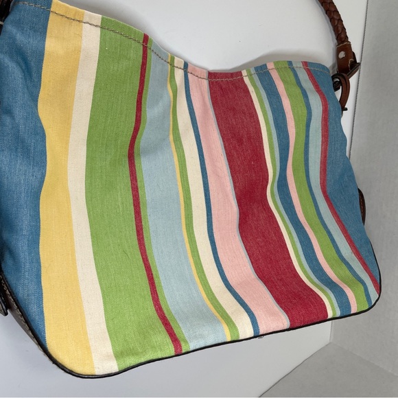 Fossil Shoulder Canvas Striped Material Boho Style ZB2267. - Picture 5 of 16